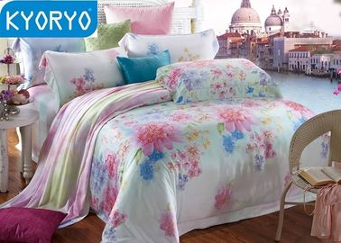 Full Queen Cotton Bedding Sets / Comfortable Breathable Floral Bedding Sets