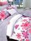 Ensembles durables réglés de couvre-lits de lit de coton de fleur avec la teinture réactive