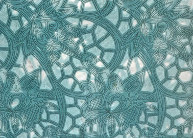 Matériaux de tissu de tapisserie d'ameublement de jacquard fleur verte/blanche/papillon