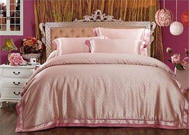 Taie d'oreiller en soie de luxe de rose d'édredon de linge de lit de literie contemporaine de Tencel