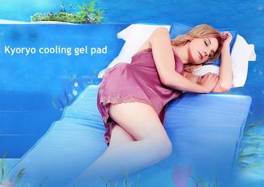 Chaleur-élimination du coussin de lit de refroidissement bleu-clair de gel, tapis sain mou de yoga de Tatami