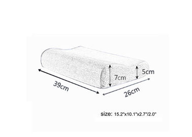 Badine du point de vue ergonomique l'oreiller de cou de mousse de mémoire pour la douleur cervicale, bleu