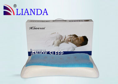 Oreiller en bambou de sommeil de mousse de mémoire de fibre avec le gel frais, oreiller vivant de gel de lux