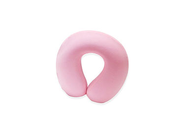 Rose de refroidissement d'oreiller de mousse de mémoire de gel de velours en U ou adapté aux besoins du client