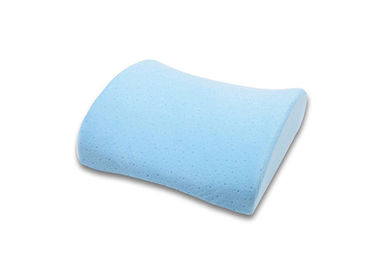 Coussin automatique de dos de mousse de mémoire de soutien lombaire, tissu en cristal bleu de velours