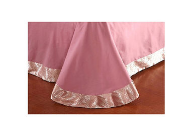 Taie d'oreiller en soie de luxe de rose d'édredon de linge de lit de literie contemporaine de Tencel